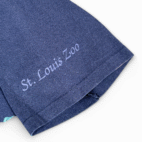Vintage St Louis Zoo Shirt Adult LARGE Blue 90s Rainforest Habitat Animals 90s