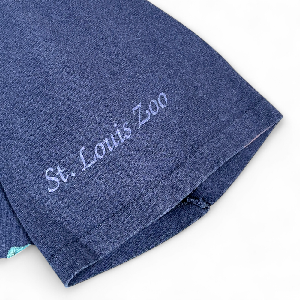 Vintage St Louis Zoo Shirt Adult LARGE Blue 90s Rainforest Habitat Animals 90s-6 Vintage St Louis Zoo Shirt Adult LARGE Blue 90s Rainforest Habitat Animals 90s