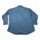 Vintage Ely Western Shirt Adult EXTRA LARGE Blue Bib Front Pearl Snap Cowboy 80s