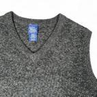 Vintage John Blair Sweater Vest Adult EXTRA LARGE Gray Black Wool Blend 90s