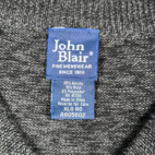 Vintage John Blair Sweater Vest Adult EXTRA LARGE Gray Black Wool Blend 90s