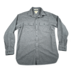 LL Bean Shirt Adult MEDIUM Gray Chamois Flannel Heavyweight Cotton Outdoor