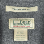 LL Bean Shirt Adult MEDIUM Gray Chamois Flannel Heavyweight Cotton Outdoor
