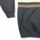 Vintage Safe Harbor Sweater Adult MEDIUM Brown Black Colorblock Fleece Polo 90s