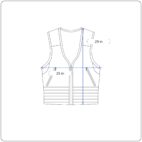 Vintage Delta Airlines Vest Adult LARGE Black Blue Cintas Crew Employee USA 90s