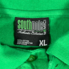 Vintage Southpole Polo Shirt Adult MEDIUM Green Logo Hip Hop Streetwear Y2K