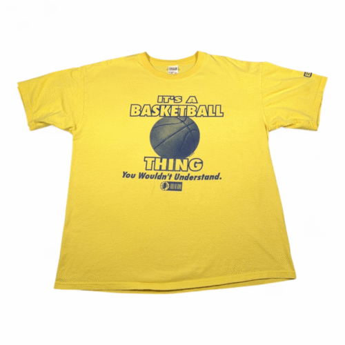 Vintage Indiana Basketball Shirt Adult EXTRA LARGE Yellow Hall Fame Sports Y2K