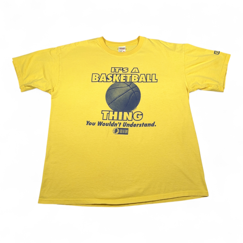 Vintage Indiana Basketball Shirt Adult EXTRA LARGE Yellow Hall Fame Sports Y2K-1 Vintage Indiana Basketball Shirt Adult EXTRA LARGE Yellow Hall Fame Sports Y2K