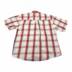 Vintage Wrangler Shirt Adult LARGE White Red Madras Plaid Painted Desert Y2K