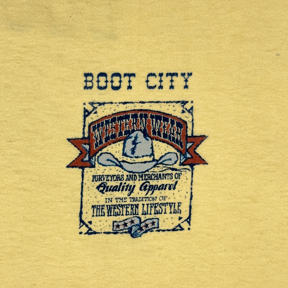 Vintage Boot City Western Wear Shirt Adult EXTRA LARGE Yellow Western Cowboy 90s-3 Vintage Boot City Western Wear Shirt Adult EXTRA LARGE Yellow Western Cowboy 90s