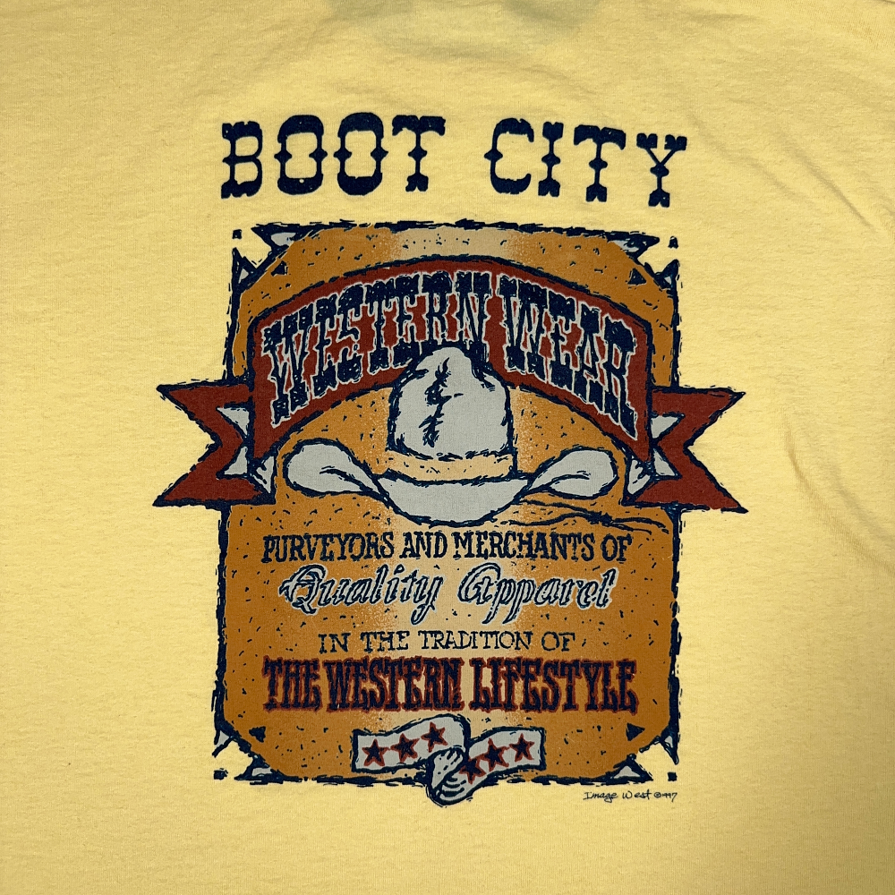 Vintage Boot City Western Wear Shirt Adult EXTRA LARGE Yellow Western Cowboy 90s-5-1 Vintage Boot City Western Wear Shirt Adult EXTRA LARGE Yellow Western Cowboy 90s