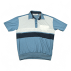 Vintage Classics by Palmland Polo Shirt Adult MEDIUM Blue Colorblock Banded 90s