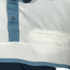 Vintage Classics by Palmland Polo Shirt Adult MEDIUM Blue Colorblock Banded 90s