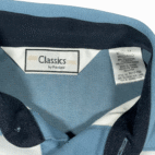 Vintage Classics by Palmland Polo Shirt Adult MEDIUM Blue Colorblock Banded 90s