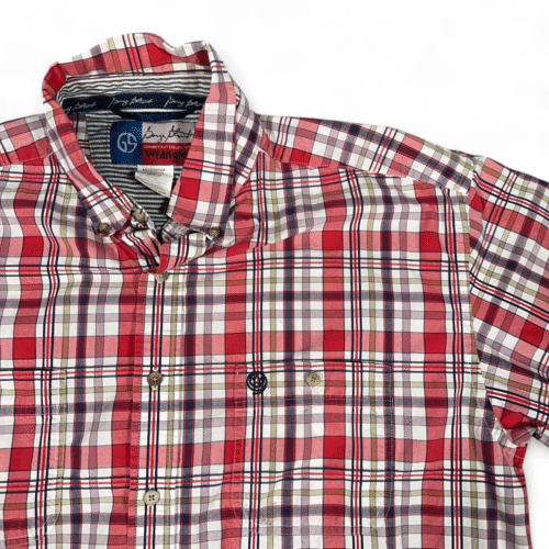 Wrangler George Strait Shirt Adult EXTRA LARGE Red Plaid Western Cowboy Music