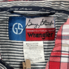 Wrangler George Strait Shirt Adult EXTRA LARGE Red Plaid Western Cowboy Music