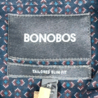 Bonobos Shirt Adult MEDIUM Blue Tailored Slim Fit Geometric Print Button Down