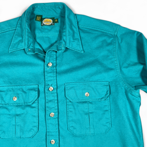 Vintage Cabelas Shirt Adult EXTRA LARGE Blue Workwear USA Made Outdoor 90s