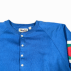Vintage Robert Bruce Sweater Adult LARGE Blue Sweatshirt Nautical Flags 80s