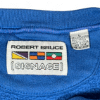 Vintage Robert Bruce Sweater Adult LARGE Blue Sweatshirt Nautical Flags 80s