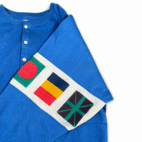 Vintage Robert Bruce Sweater Adult LARGE Blue Sweatshirt Nautical Flags 80s