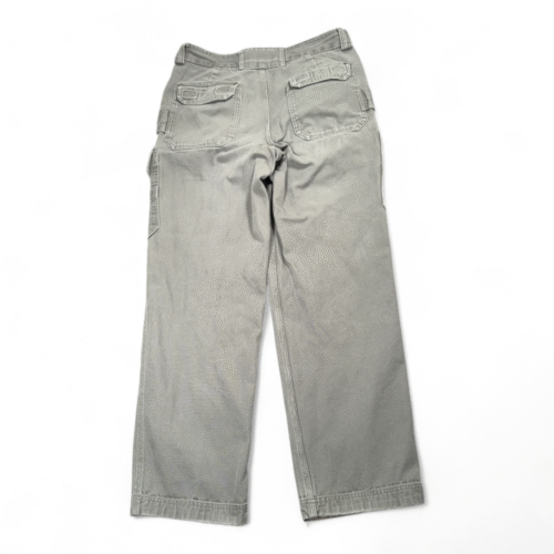 Duluth Cargo Pants Mens 33x32 Gray Canvas Relaxed Workwear Heavyweight Utility