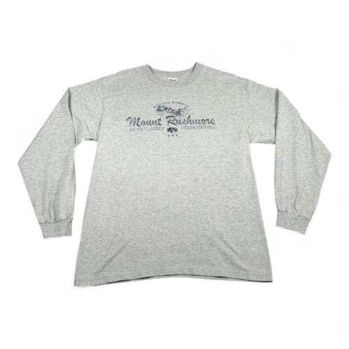 Vintage Mount Rushmore Shirt Adult LARGE Gray National Memorial Presidents 90s