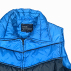 Vintage JC Penney Puffer Vest Adult MEDIUM Blue Retro Ski Colorblock Active 80s