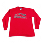 Vintage Boston University Shirt Adult MEDIUM Red Champion Spell Out NCAA 90s Y2K
