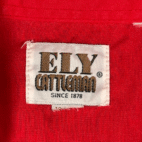 Vintage Ely Cattleman Western Shirt Adult LARGE Red Pearl Snap Cowboy Rodeo 90s