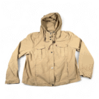 Levis Jacket Womens EXTRA LARGE Brown Hooded Utility Military Field Cotton Khaki