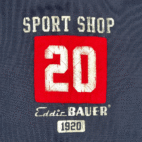 Eddie Bauer Polo Shirt Adult LARGE TALL Blue Rugby Sport Shop Big Logo Preppy