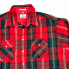 Vintage Van Heusen Shirt Adult EXTRA LARGE Red Plaid Flannel 417 Lumberjack 90s