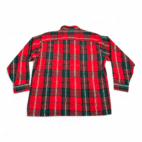 Vintage Van Heusen Shirt Adult EXTRA LARGE Red Plaid Flannel 417 Lumberjack 90s