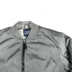 Vintage Gap Jacket Adult SMALL Gray Bomber MA1 Flight Nylon Military Y2K 90s