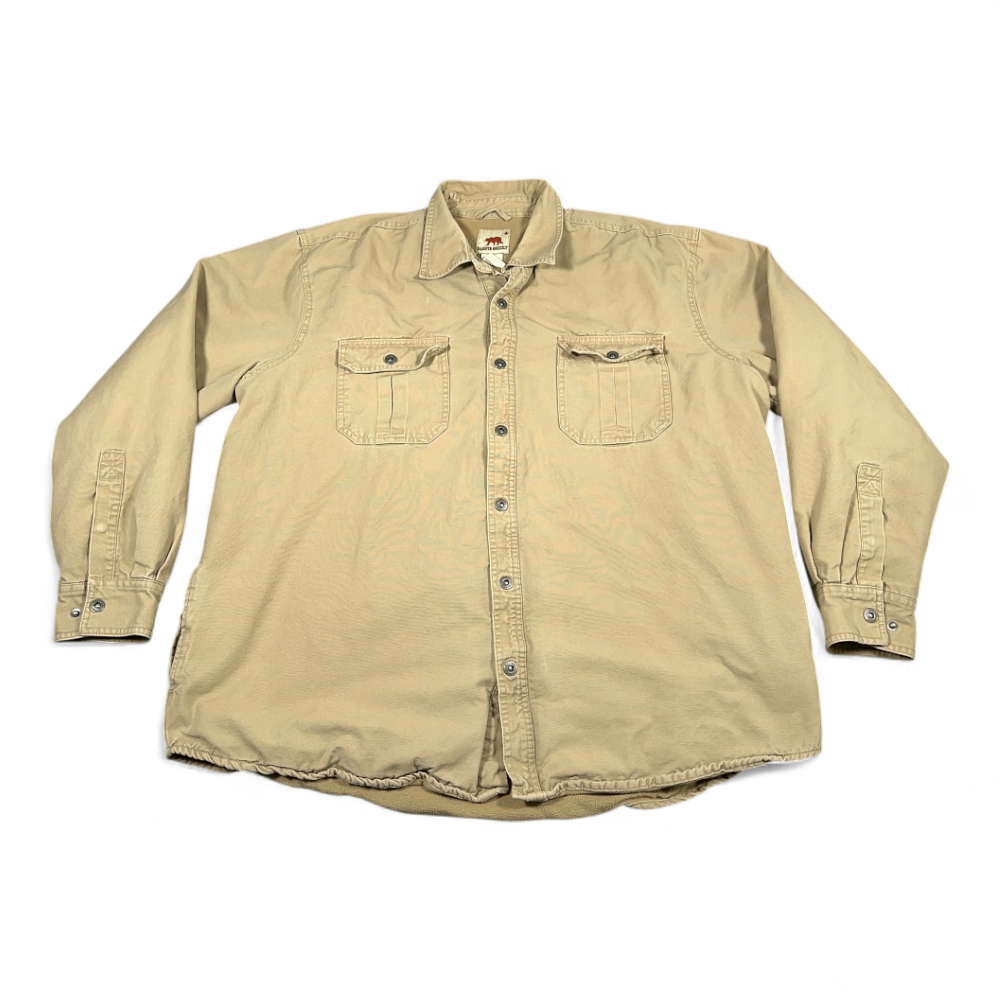Dakota Grizzly Shirt Adult EXTRA LARGE Brown Lined Shacket Canvas Workwear Barn-1 Dakota Grizzly Shirt Adult EXTRA LARGE Brown Lined Shacket Canvas Workwear Barn