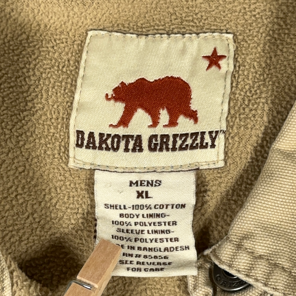 Dakota Grizzly Shirt Adult EXTRA LARGE Brown Lined Shacket Canvas Workwear Barn-4 Dakota Grizzly Shirt Adult EXTRA LARGE Brown Lined Shacket Canvas Workwear Barn