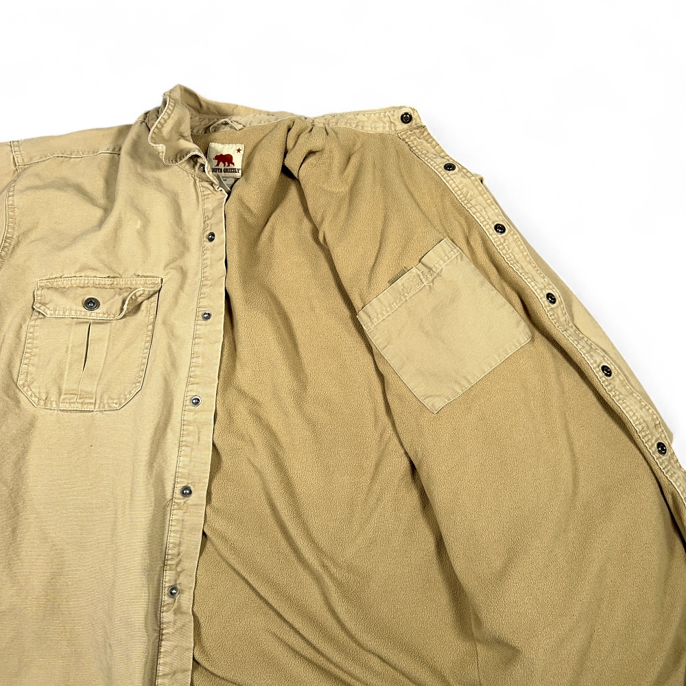 Dakota Grizzly Shirt Adult EXTRA LARGE Brown Lined Shacket Canvas Workwear Barn-7 Dakota Grizzly Shirt Adult EXTRA LARGE Brown Lined Shacket Canvas Workwear Barn