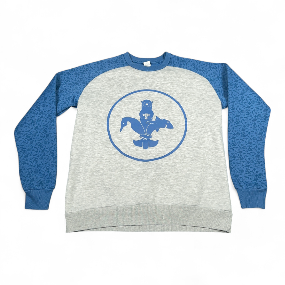 St Louis Aquarium Sweater Adult MEDIUM Gray Blue Sweatshirt Otter Union Station-1 St Louis Aquarium Sweater Adult MEDIUM Gray Blue Sweatshirt Otter Union Station