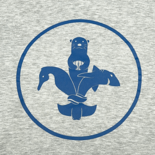 St Louis Aquarium Sweater Adult MEDIUM Gray Blue Sweatshirt Otter Union Station
