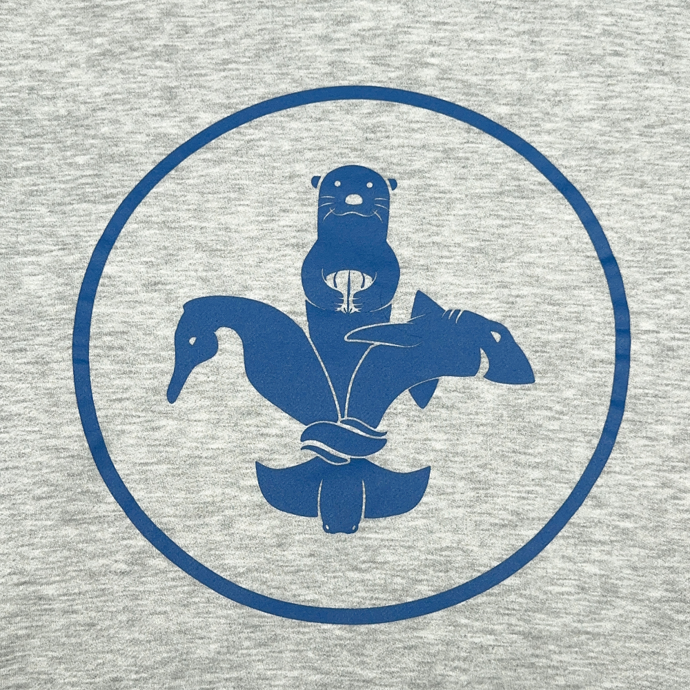 St Louis Aquarium Sweater Adult MEDIUM Gray Blue Sweatshirt Otter Union Station-2 St Louis Aquarium Sweater Adult MEDIUM Gray Blue Sweatshirt Otter Union Station