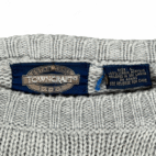Vintage JC Penney Towncraft Sweater Adult LARGE Gray Knit Acrylic Raglan 80s
