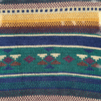 Vintage Trend Basics Sweater Adult 2XL XXL Blue Geometric Striped Aztec Knit 90s