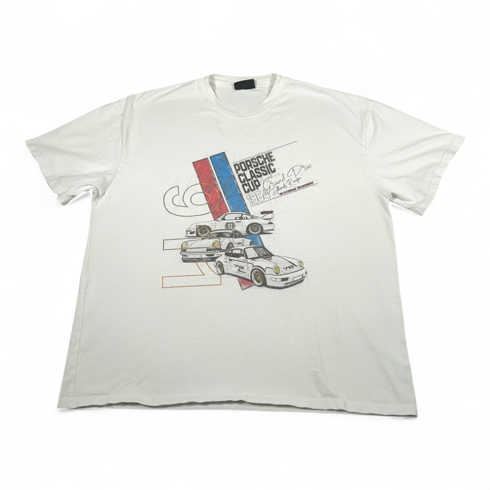 Vintage Porsche Shirt Adult EXTRA LARGE White Classic Cup Racing Cars Kinetic Y2K-1 Vintage Porsche Shirt Adult EXTRA LARGE White Classic Cup Racing Cars Kinetic Y2K
