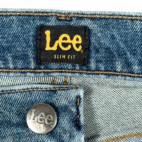 Lee Jeans Mens 31x33 Blue Slim Fit Stretch Straight Medium Wash Denim Y2K