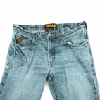 Ariat Jeans Mens 33x33 Blue Rebar M4 Bootcut Distressed Low Rise Stretch