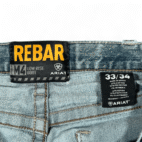 Ariat Jeans Mens 33x33 Blue Rebar M4 Bootcut Distressed Low Rise Stretch