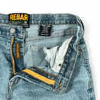Ariat Jeans Mens 33x33 Blue Rebar M4 Bootcut Distressed Low Rise Stretch