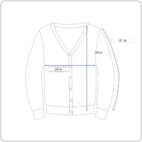 Vintage Izod Lacoste Sweater Adult MEDIUM Blue Cardigan Orlon Acrylic USA 70s