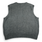 Vintage Polo Ralph Lauren Sweater Vest Adult LARGE Gray Cotton Small Pony 90s